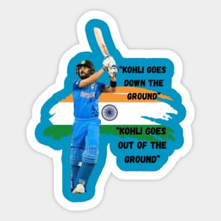 Virat kohli Goes down the ground Sticker